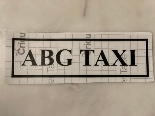 ABG Taxi Decal